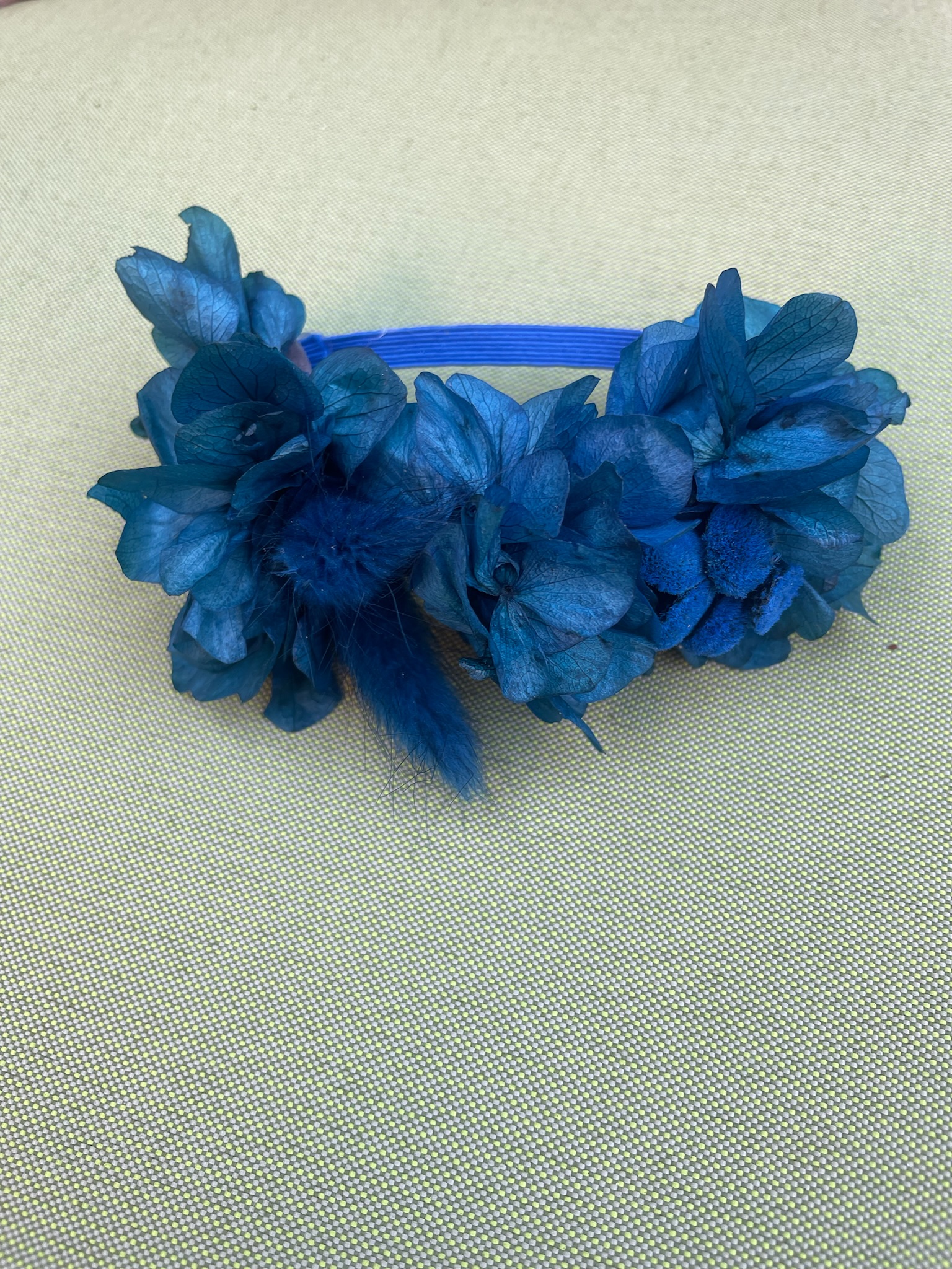 Pulsera Goma Hortensias Azules
