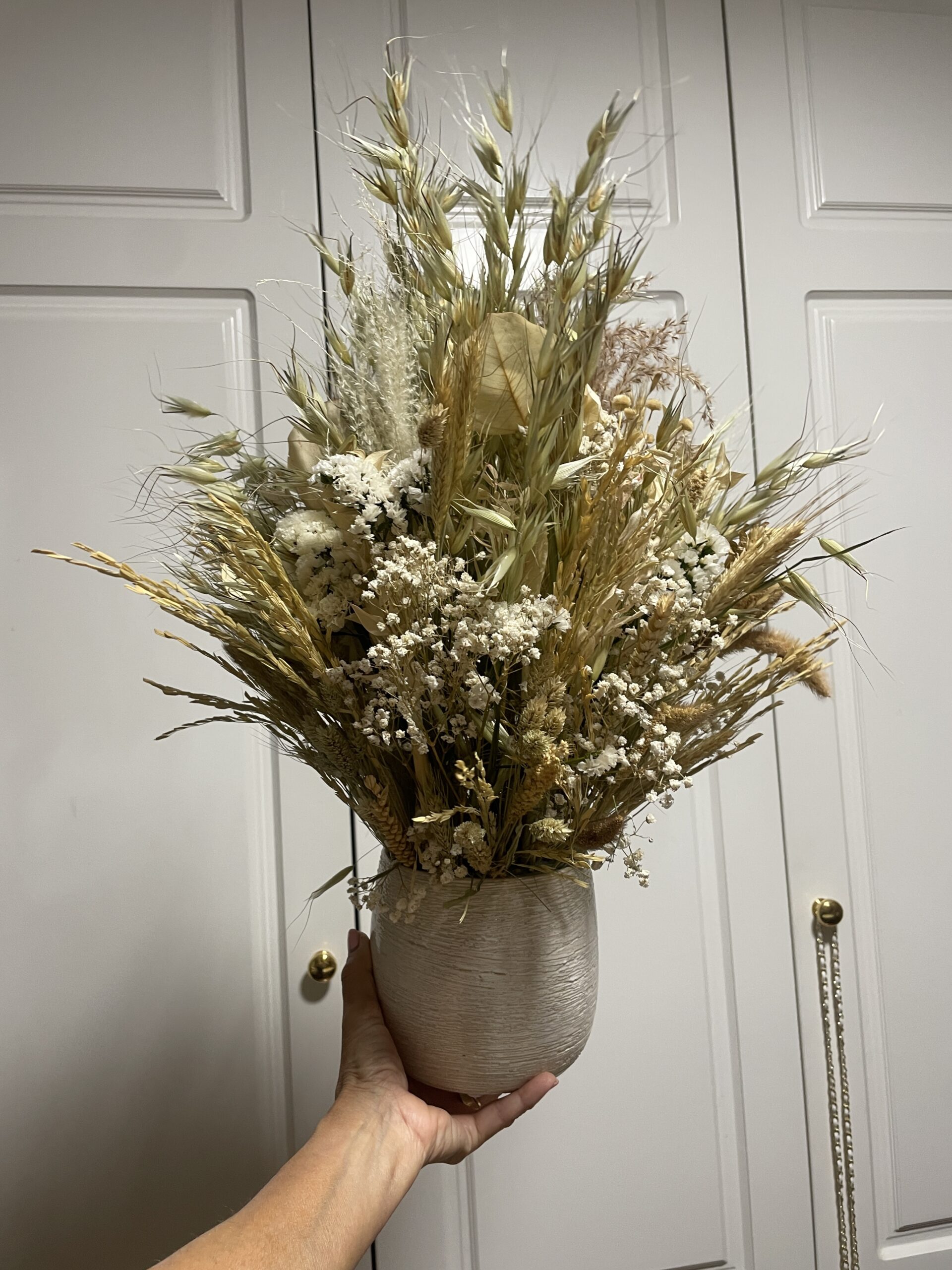 Centro de flores secas